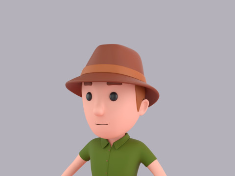 Cartoon Male Character Rigged 114 Model 3D