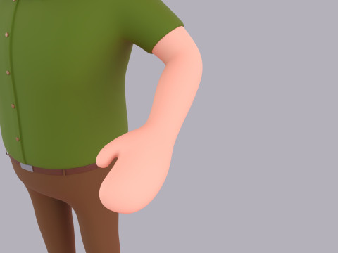 Cartoon Male Character Rigged 114 Model 3D