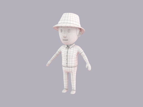 Cartoon Male Character Rigged 114 Model 3D