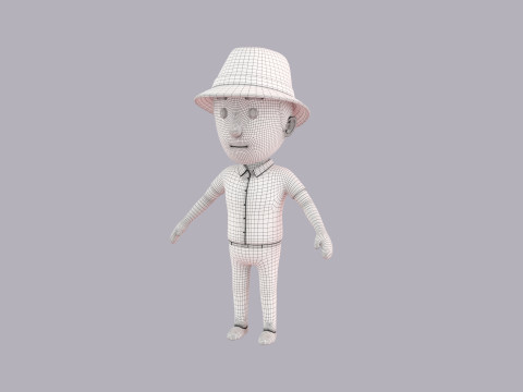 Cartoon Male Character Rigged 114 Model 3D
