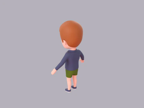 Cartoon Male Character Rigged 115 3D Model