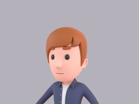 Cartoon Male Character Rigged 115 3D Model