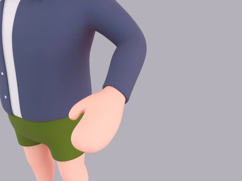 Cartoon Male Character Rigged 115 3D Model