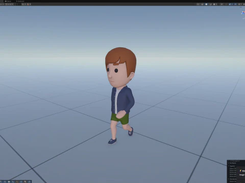 Cartoon Male Character Rigged 115 3D Model