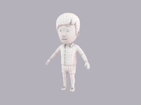 Cartoon Male Character Rigged 115 Modello 3D