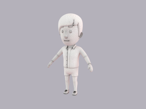 Cartoon Male Character Rigged 115 Modello 3D