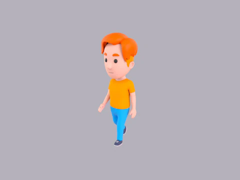 Cartoon Male Character Rigged 116 3D Model