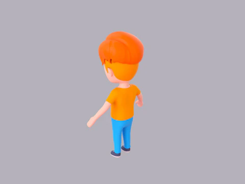 Cartoon Male Character Rigged 116 3D Model