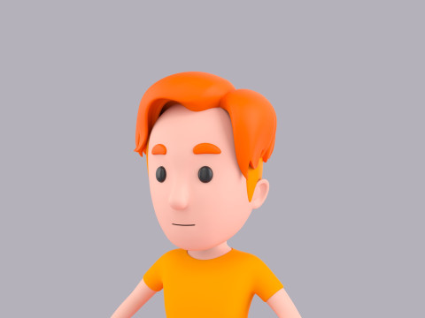 Cartoon Male Character Rigged 116 3Dモデル