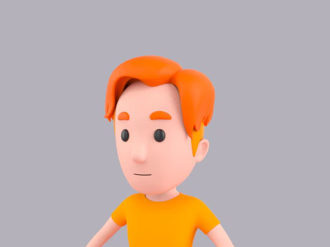 Cartoon Male Character Rigged 116 3D Model