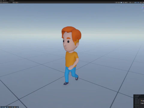 Cartoon Male Character Rigged 116 3D Model