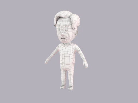 Cartoon Male Character Rigged 116 3D Model