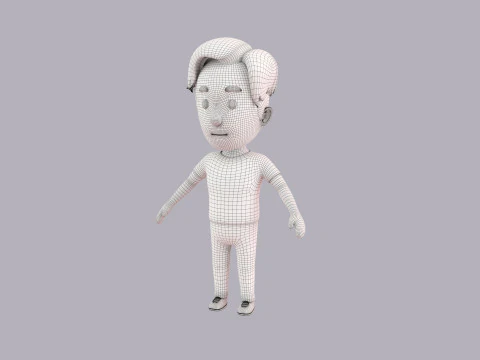Cartoon Male Character Rigged 116 3D Model
