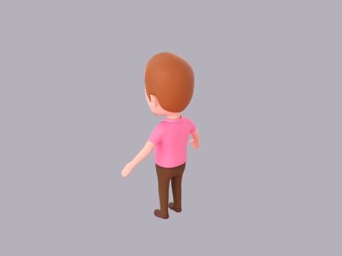 Cartoon Male Character Rigged 117 3D Model