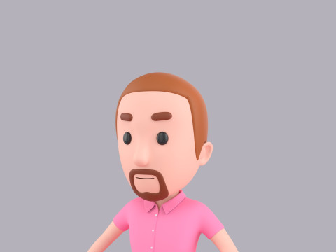 Cartoon Male Character Rigged 117 3D Model