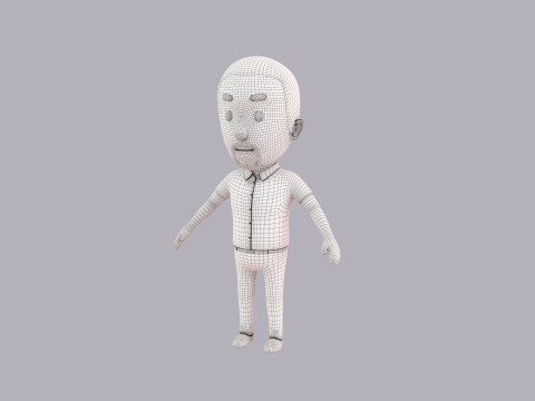 Cartoon Male Character Rigged 117 3D Model