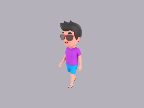 Cartoon Male Character Rigged 118 3D Model
