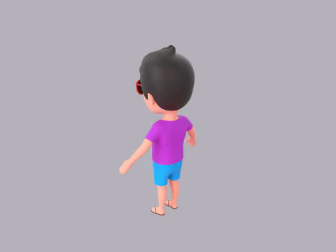 Cartoon Male Character Rigged 118 3D Model