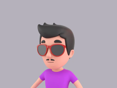 Cartoon Male Character Rigged 118 3D Model