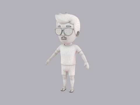 Cartoon Male Character Rigged 118 3D Model