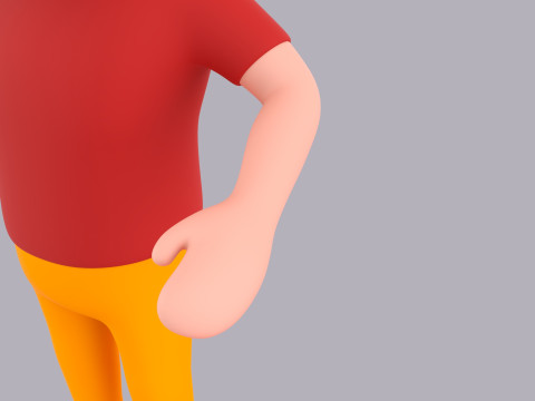 Cartoon Male Character Rigged 119 3D Модель