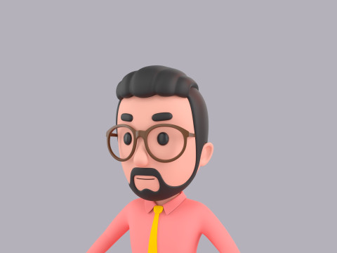 Cartoon Male Character Rigged 120 3D Model