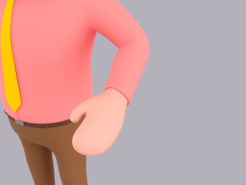 Cartoon Male Character Rigged 120 3D Model
