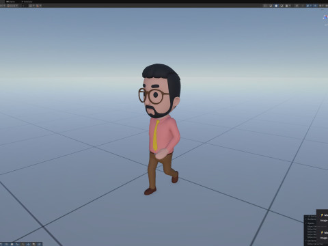 Cartoon Male Character Rigged 120 3D Model