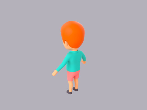 Cartoon Male Character Rigged 121 Modelo 3D
