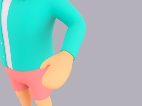 Cartoon Male Character Rigged 121 Modelo 3D