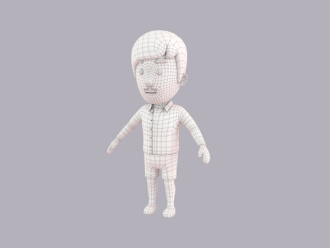 Cartoon Male Character Rigged 121 Modelo 3D
