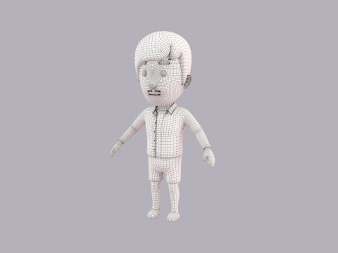 Cartoon Male Character Rigged 121 Modelo 3D