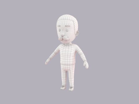 Cartoon Male Character Rigged 122 Model 3D