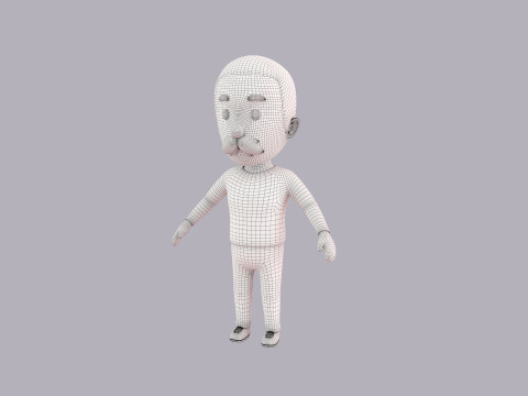 Cartoon Male Character Rigged 122 Model 3D