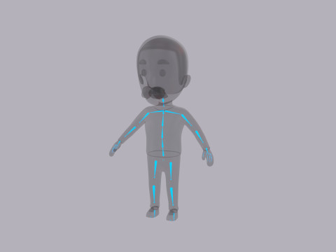 Cartoon Male Character Rigged 122 Model 3D