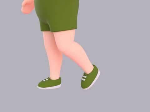 Cartoon Male Character Rigged 123 3D Model