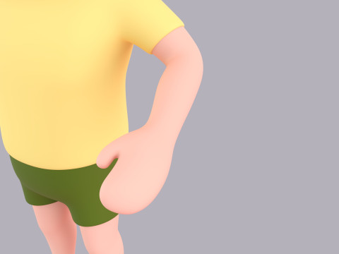Cartoon Male Character Rigged 123 3Dモデル