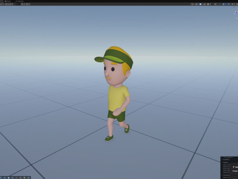 Cartoon Male Character Rigged 123 3Dモデル