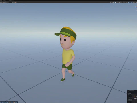 Cartoon Male Character Rigged 123 3D Model