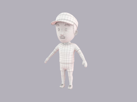Cartoon Male Character Rigged 123 3Dモデル