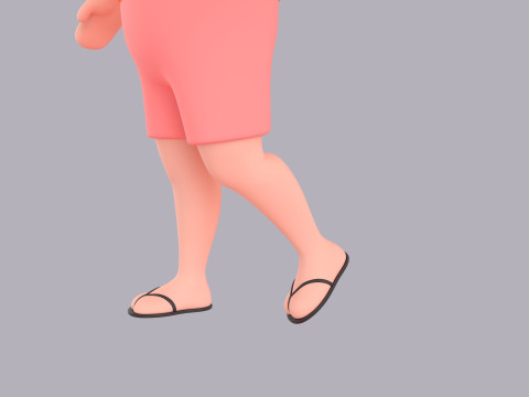 Cartoon Male Character Rigged 124 3D 模型