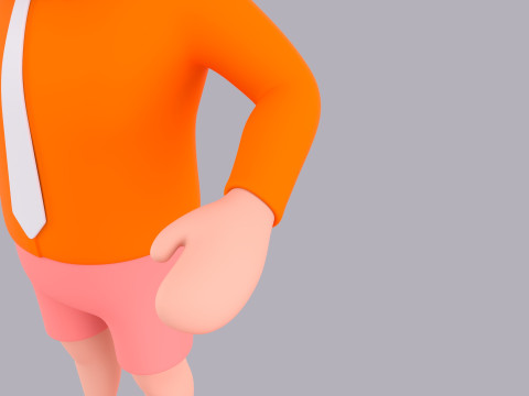 Cartoon Male Character Rigged 124 3D 模型