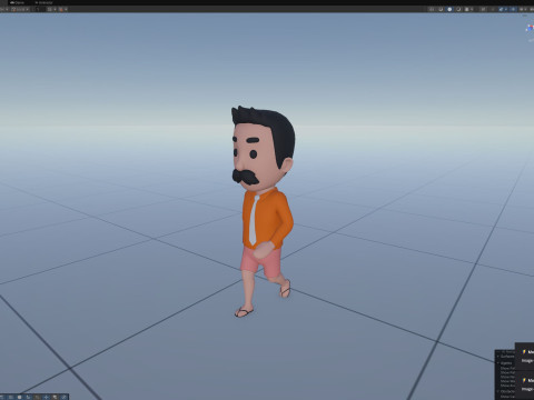 Cartoon Male Character Rigged 124 3D 模型