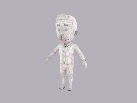 Cartoon Male Character Rigged 124 3D 模型