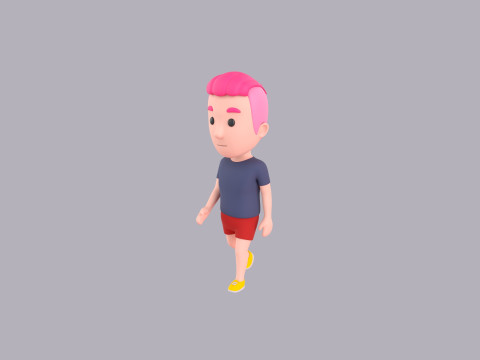 Cartoon Male Character Rigged 125 3D-Modell