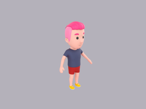 Cartoon Male Character Rigged 125 3D-Modell