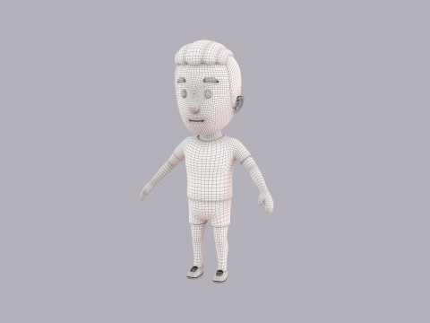 Cartoon Male Character Rigged 125 3D-Modell