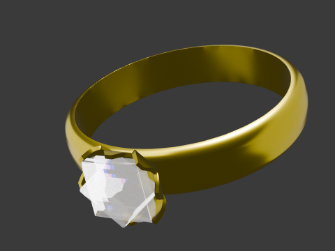 Golden ring Model 3D