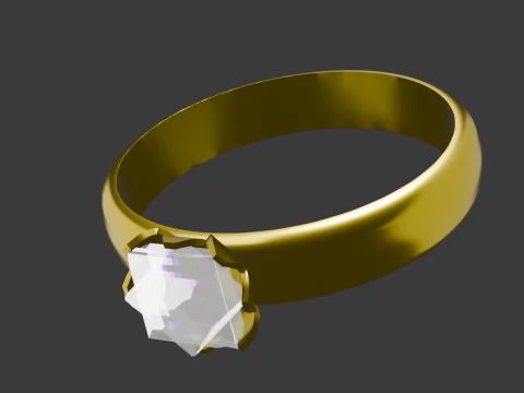 Gouden ring 3D Model