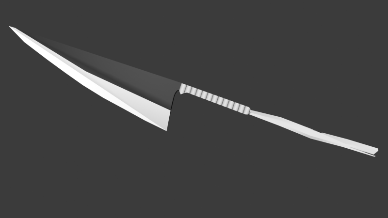 Zanpakuto Zangetsu anime sword Bleach 3D Model .c4d .max .obj .3ds .fbx .stl .blend 